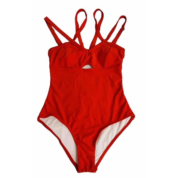 Women's-One Piece-Red Bathing Suit-Adjustable Straps-by Rotita-Size Small-NWOT - Picture 1 of 13
